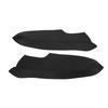 2Pcs Set Microfiber Leather Front Door Panel Armrest Cover Protector Antiscratch Replacement for Civic 2005‑2011Black