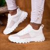 Fritidsskor för kvinnor Parskor Vardagsskor Sportskor Nätmaterial Andningsbara Vår och Sommar Mode Gångskor Vita Skor Sneakers