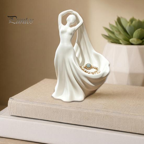 Bracelet Organizer Ballet Dancer Jewelry Tray, 3D Printed Ring Holder for Dresser, Portrait Sculpture Cute Ballerina Trinket Dish Earrings, Gift Women