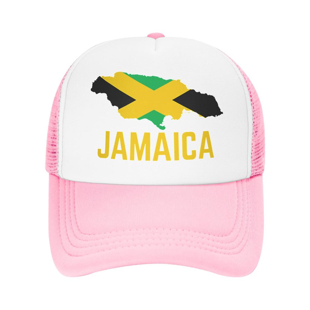 Jamaica Flag Jamaican Mesh Baseball Cap Adult Casual Sun Hat  Dad Hat Adjustable Polyester Sun Caps Summer Trucker Hats
