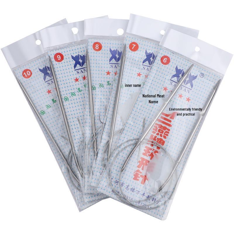 Sanyan Stainless Steel Circular Knitting Needles Set for Sweaters and Scarves