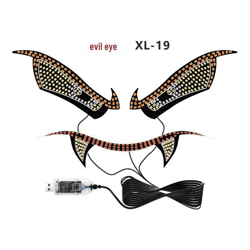 Світлодіодна USB-лампа для автомобіля «Око вампіра-демона» - Сигнальна лампа з виразом на задньому склі