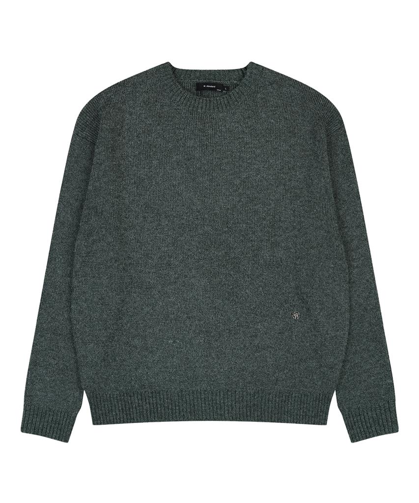 W STANDARD Basic Round Pullover [5 Colors]