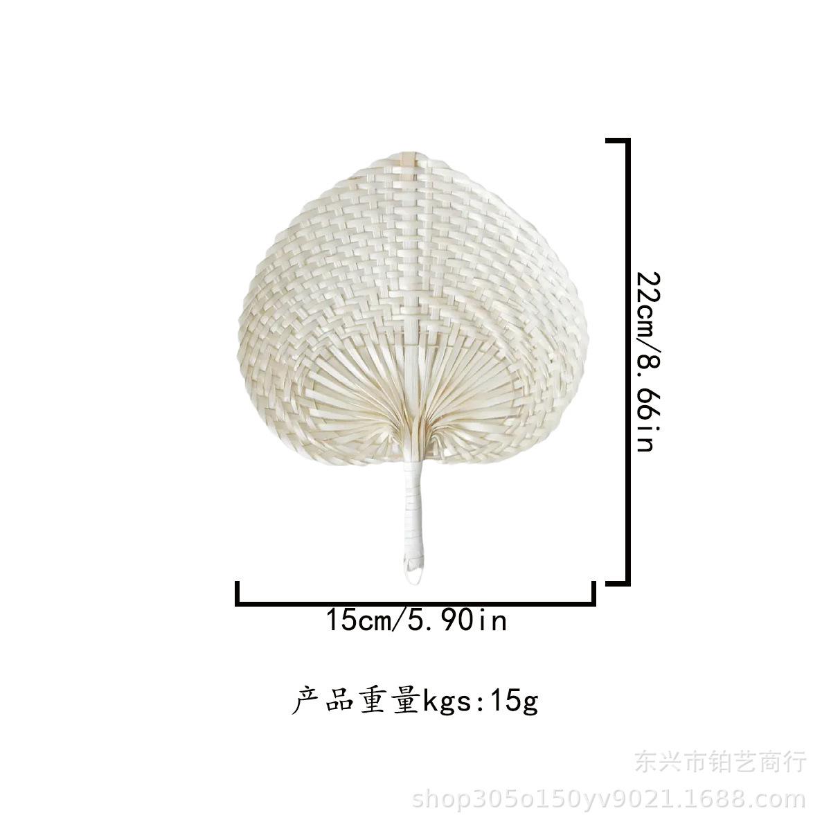 Handmade peach fan printed colorful fan retro style bamboo woven fan, plum fan retro creative hand-cranked rattan woven fan