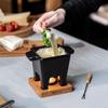 BOSKA Fondue Pot, Black, 133x133x136 Mm, 200ml, Cheese Fondue for 2 People, Black, 200ml, 853530