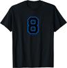 Bold Number 8 Graphic Print Black T-shirt