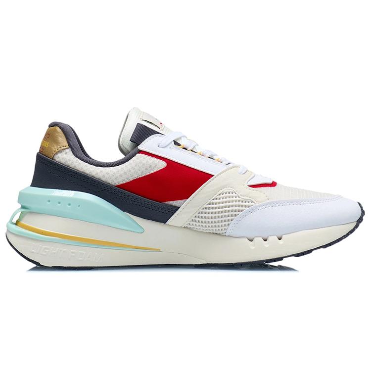 New LiNing 001 Newborn Cushioning Breathable Wear-Resistant Slip-Resistant Low-Top Running Shoes Men's Light Antique Yellow AGCR183-1