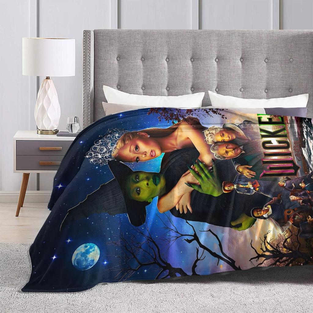 Wicked For Good Merch Blankets Lightweight Thin Fleece Throw Blankets Comfortable Rug Piece