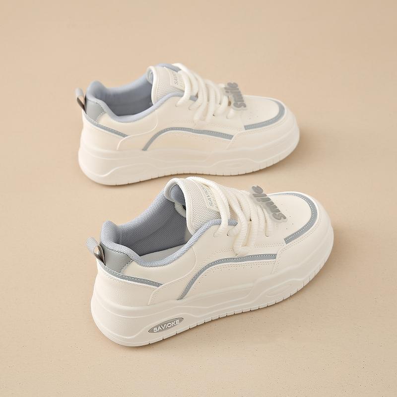 CRLAYDK 2025 Spring Womens Sneakers Walking Flats Low Top Casual Lace Up Platform Tennis Shoes Classic Skateboard Sport Trainers