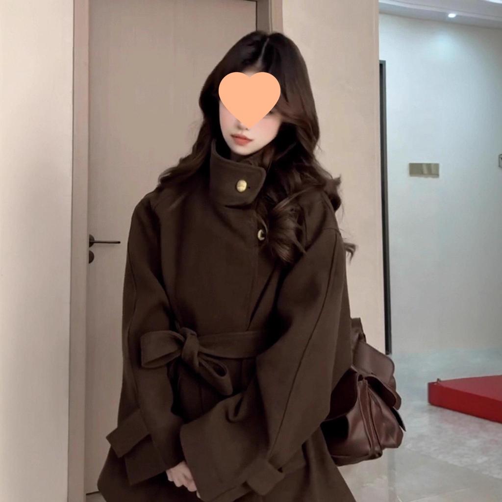 High-Grammage Wool Coat - Korean Style Women's Autumn/Winter 2025 Collection
