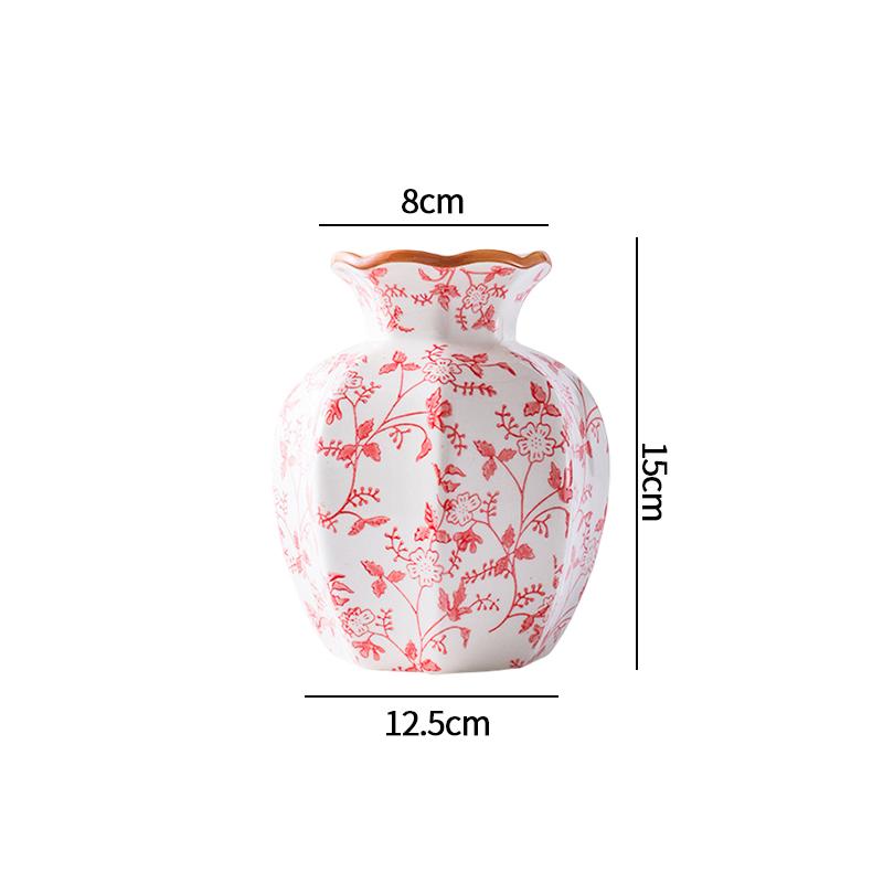 French Vintage Flower Vase Wedding Table Centerpiece Aesthetic Decorative Vases White Ceramic Vase Home Office Decoration