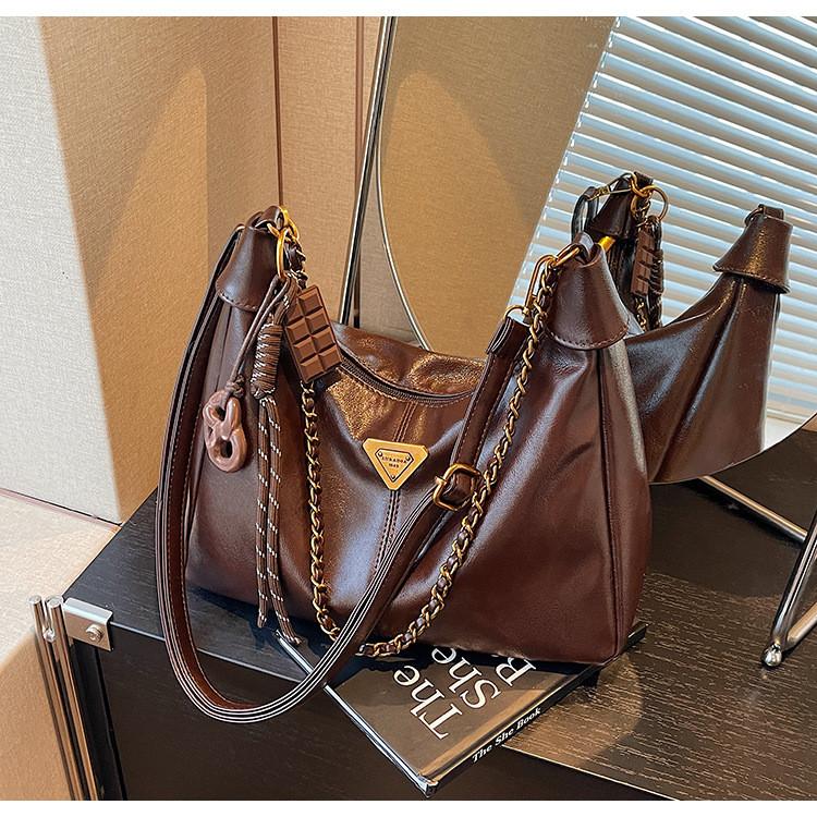 Ielgy Large-Capacity Autumn Winter All-Match Simple One-Shoulder Messenger La