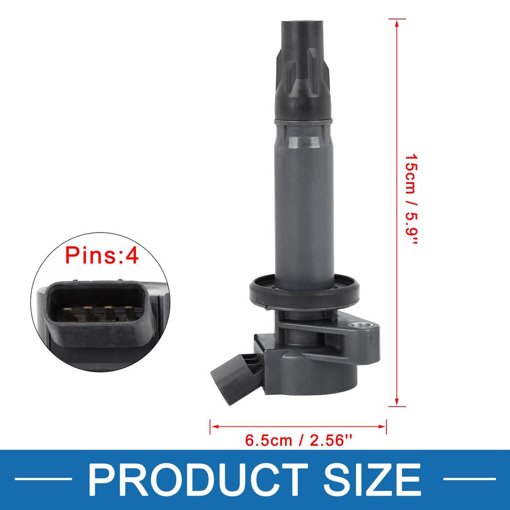 A ABSOPRO Auto Parts Ignition Coil 19500-B2030 Daihatsu Hijet Atley 2010 Black