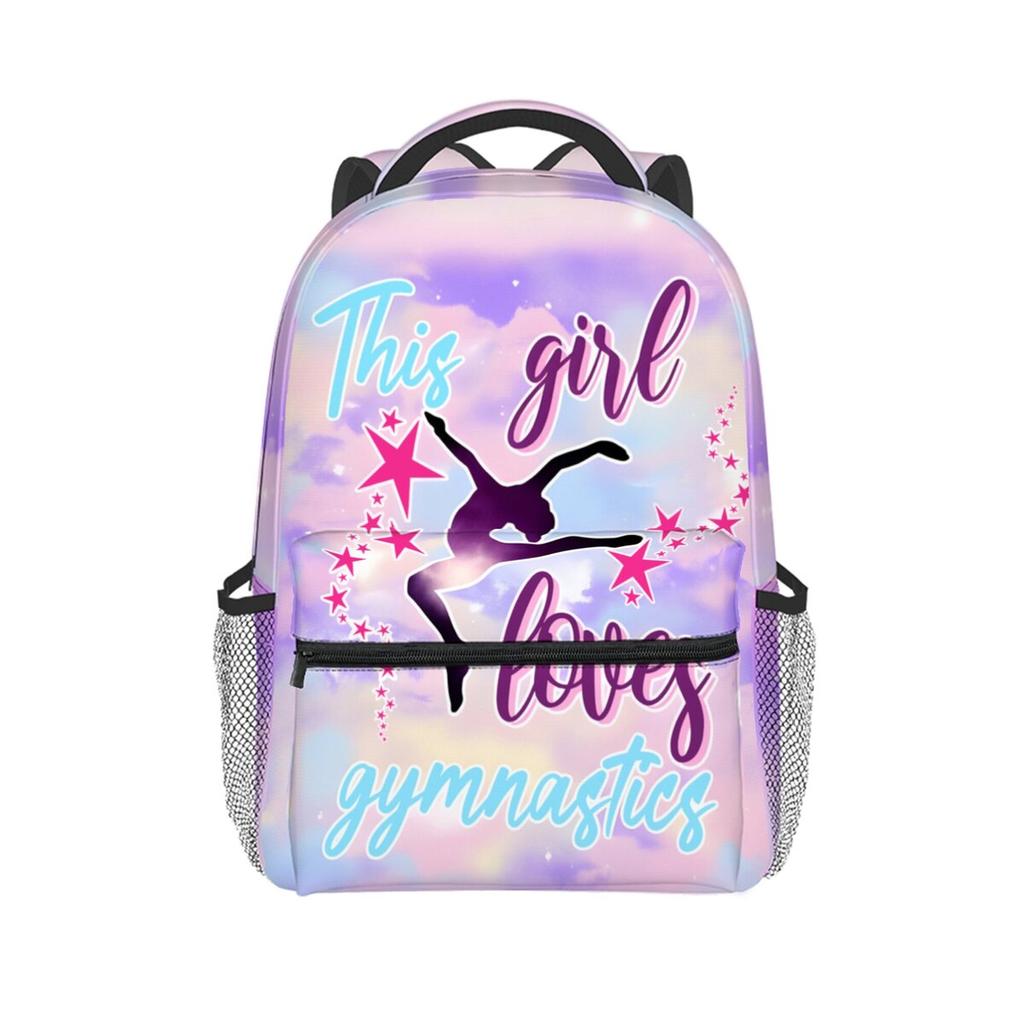 Yoga Dance School Backpack Best Gifts for Boys Girls 2D Flat Cartoon Waterproof Stylish Fashion Design for Children