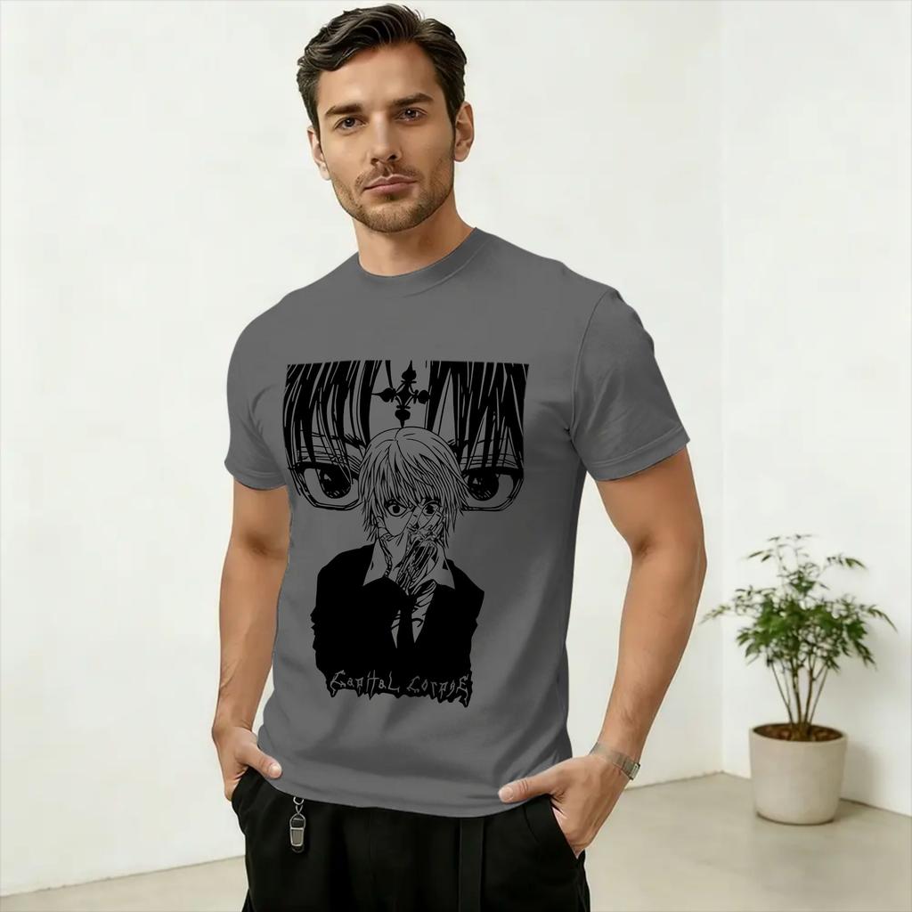 Casual Kurapika TShirt Unisex Crewneck Pure Cotton T Shirts Short Sleeve Tees Summer Clothes