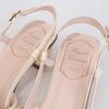 Roger Vivier Belle Vivier Plate Buckle Strap Shoes 34 1/2 IvoryUsed