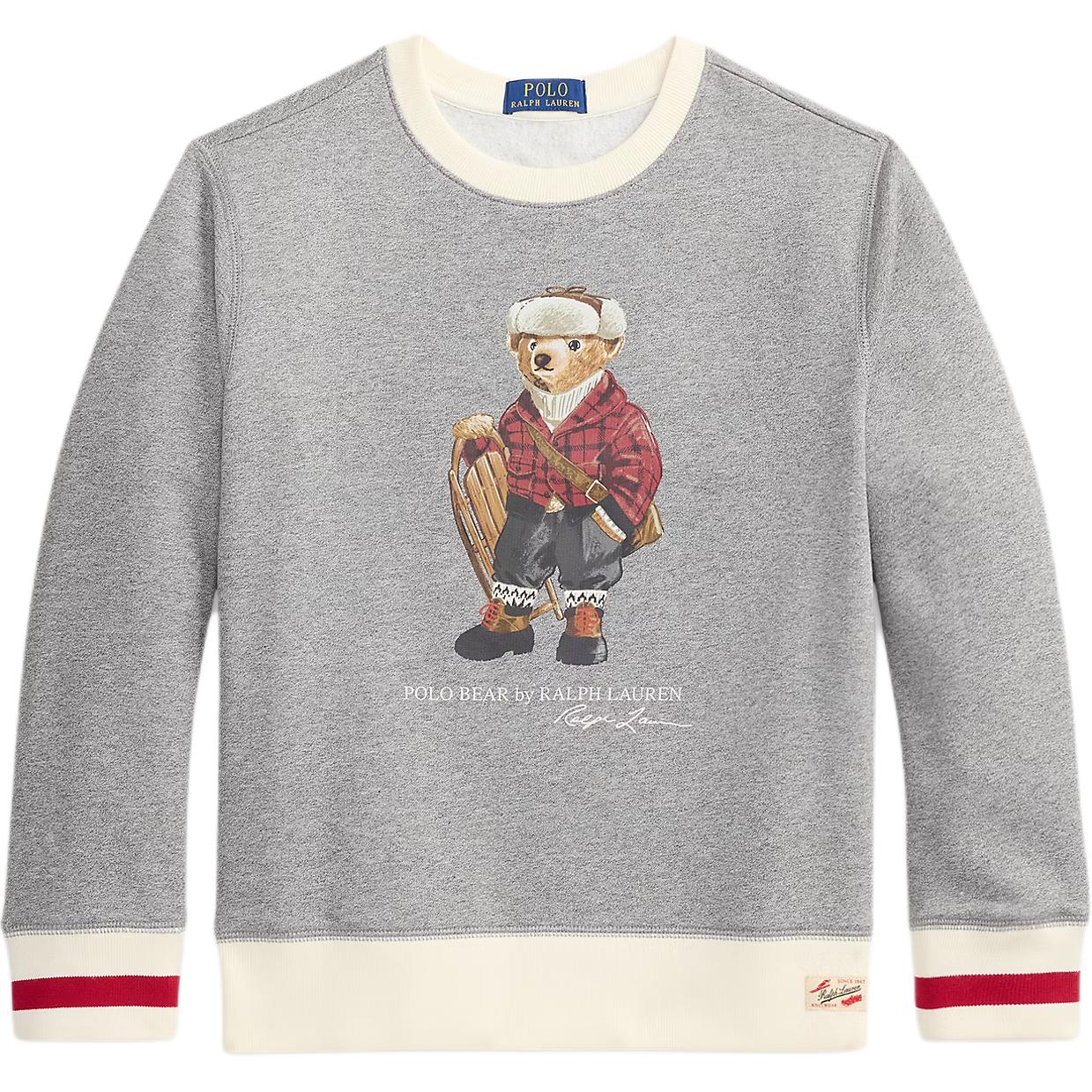 

Свитшот Polo Ralph Lauren с маленьким принтом медведя, круглым вырезом и длинными рукавами, детский детский свитшот 323981263-001 L