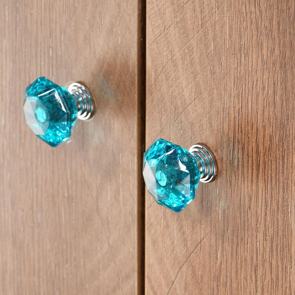 4PCS/LOT Acrylic Crystal Drawer Pulls - Diamond Handle for Cabinet Doors & Drawers | Plastic Decorative Knobs