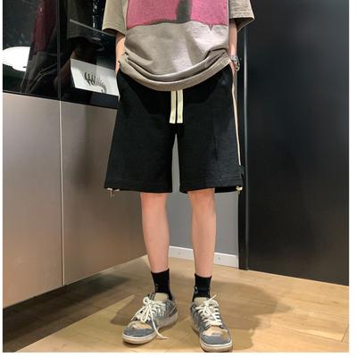 Men's Summer Cargo Shorts Retro Solid Color Functional Solid Color Trendy Loose Sports And Leisure Large Size Straight Shorts