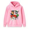 Kids Boys Girls Cartoon Dog Printed Hoodies Casual Long Sleeve Pullover Sweatshirt For Children Cute Comfortable Tops For Daily Wear