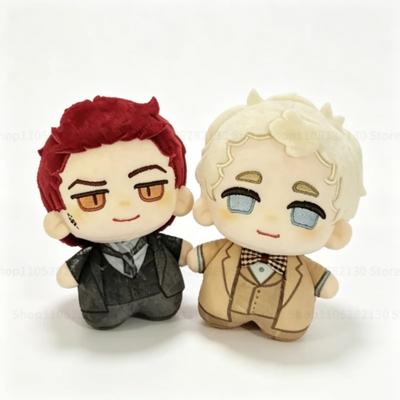 TV Good Omens Angel And Demon Doll 10cm Aziraphale Crowley Plush Dolls Pendants Keychain Gifts