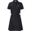 Fila Fw23 Brand Logo Print Golf Skirt And Shorts Slim Fit Two-Piece Polo Dress Women Dresses Black A11W335303F-BK