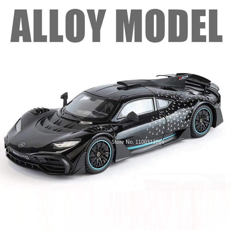 1:18 GTR SKYLINE ONE Toys Sports Cars Alloy Diecast Model Wheel Steering Miniature Vehicles Doors Opened Car for Child Gifts