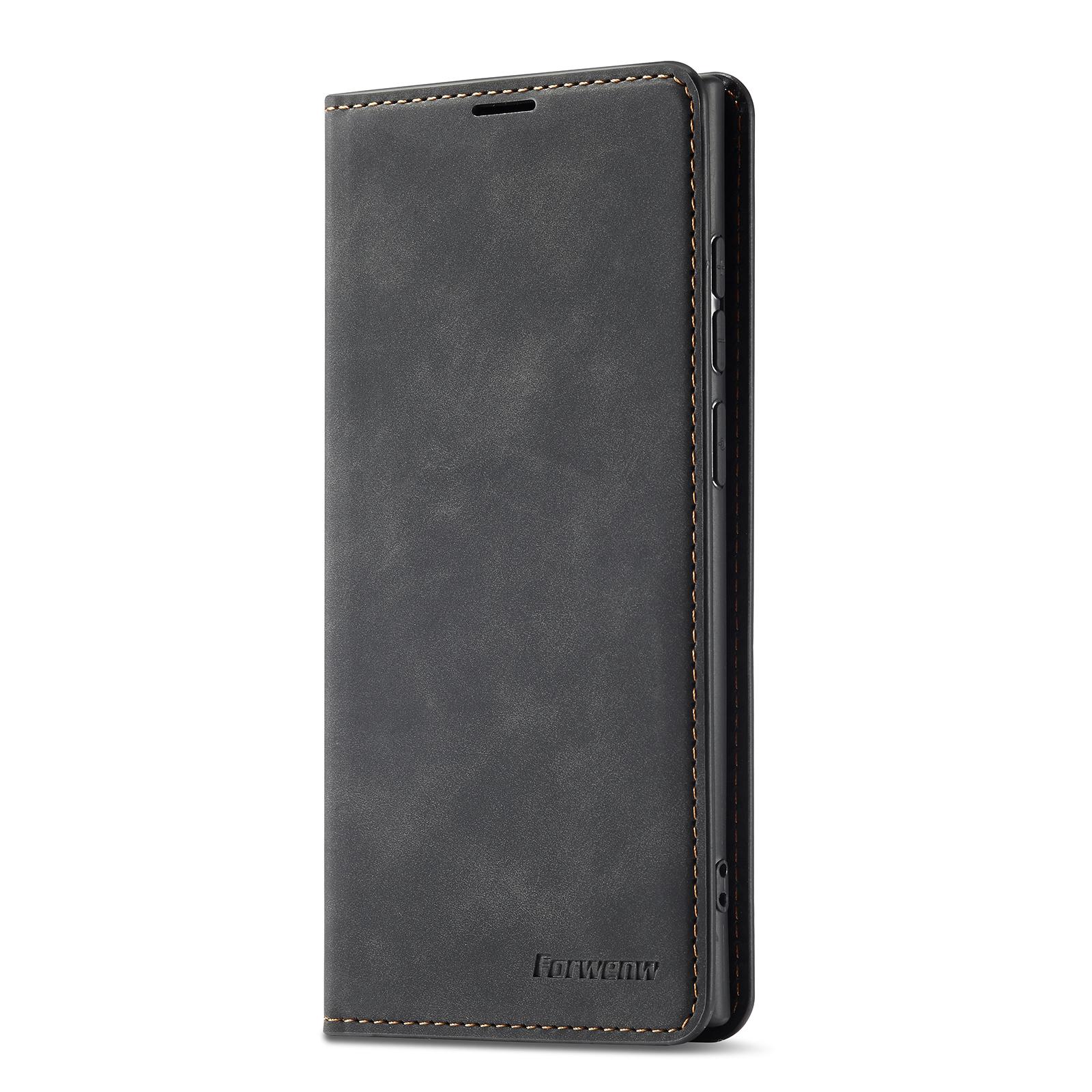 

Флип кожаный чехол для Samsung Galaxy S24 Ultra S23 FE S22 Plus A15 A25 A35 A55 A05S 5G A14 A34 A54 деловой чехол-кошелек для телефона Galaxy S24 Ultra чёрный