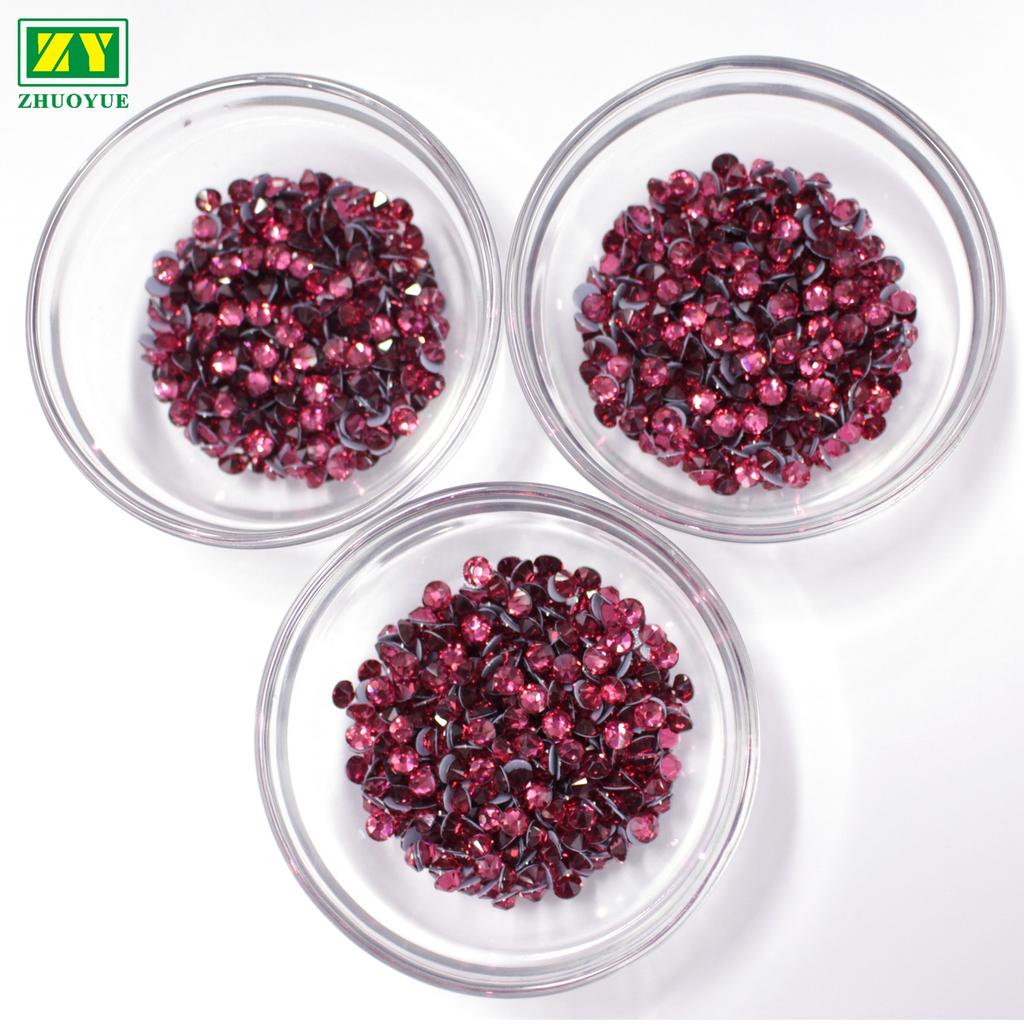 2mm SS6 Eco-Friendly Glass Rhinestones for Wedding Dress Trimmings Nail Art & Bags-Factory Direct Sale