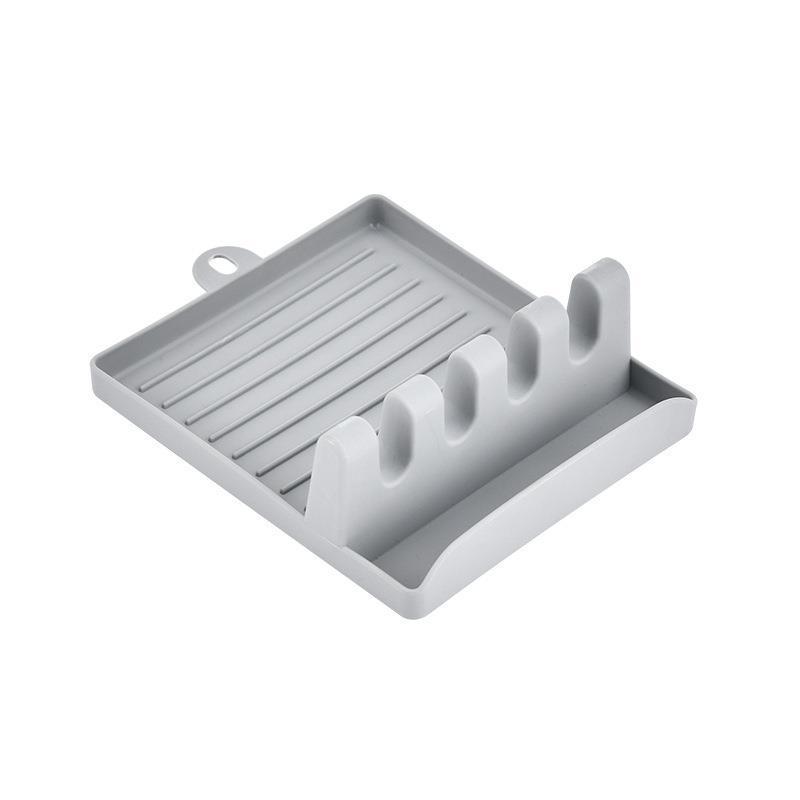 Multifunctional Kitchen Spatula and Lid Rack - Plastic Storage Organizer серый