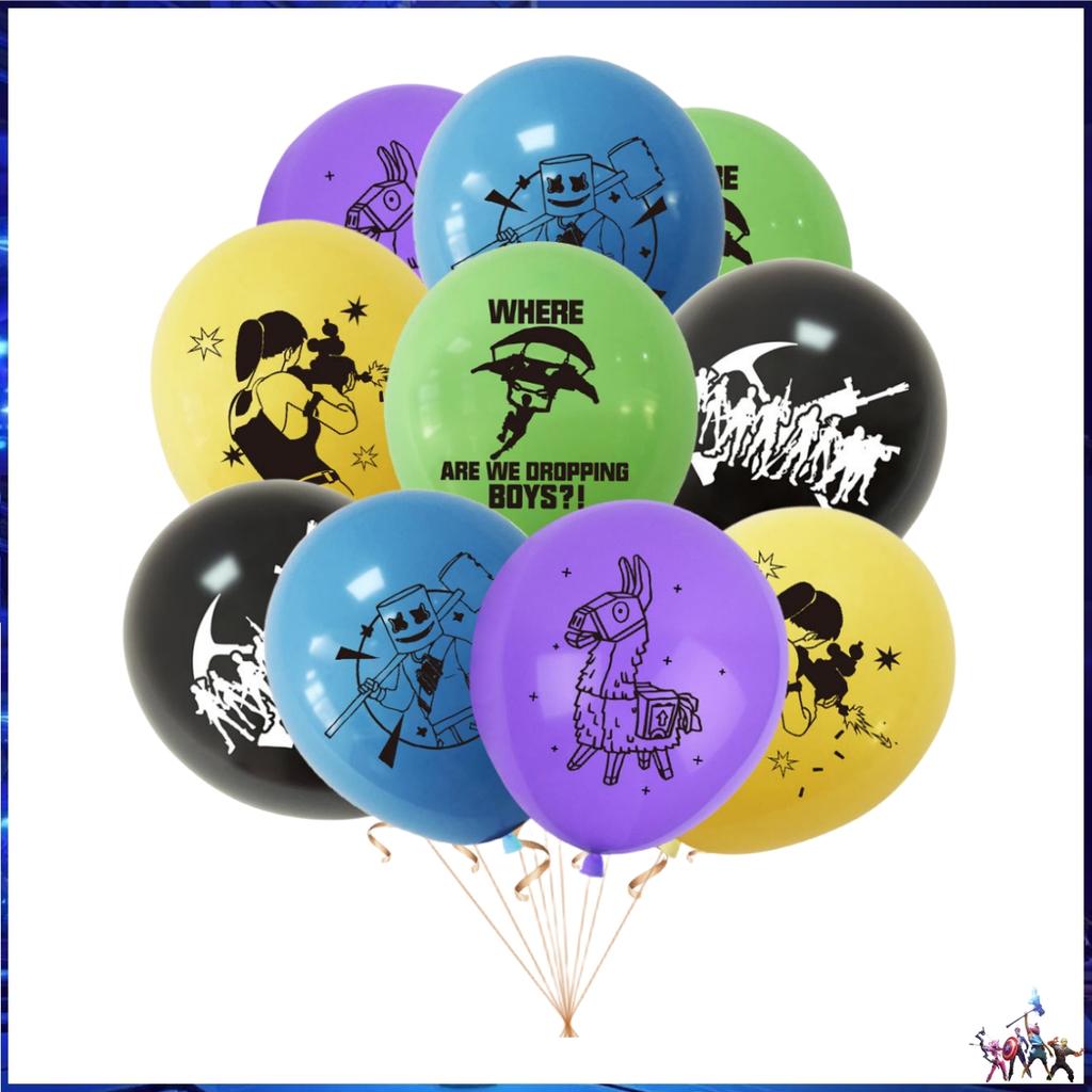 Fortnition Latex Balloons Happy Birthday Party Decoration Shooting Game Alpaca Balloon Globlo Baby Shower Boy DIY Party Supplies