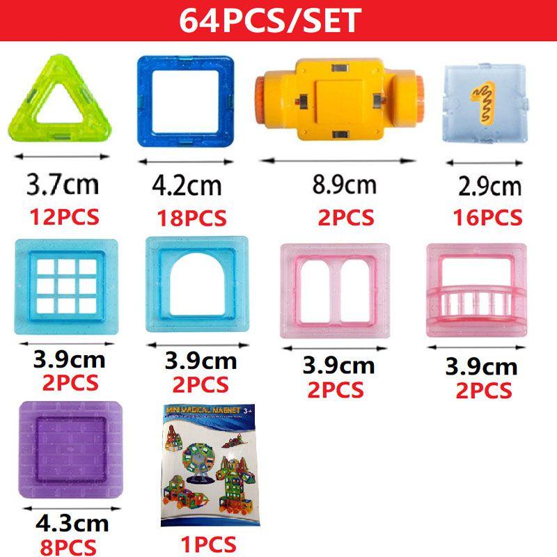 Multicolor Magnetic Building Blocks With Good Abrasion Resistance For Creative Kids