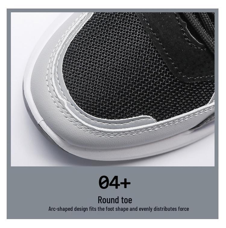 Spring Men's Breathable Mesh Ah Gan Sports Casual White Shoes, Versatile Thick Sole Running Sneakers