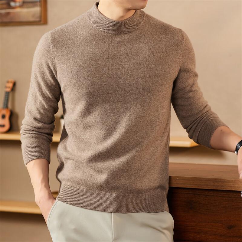 Hengyuanxiang Men's 100% Cashmere Thermal Pullover Sweater