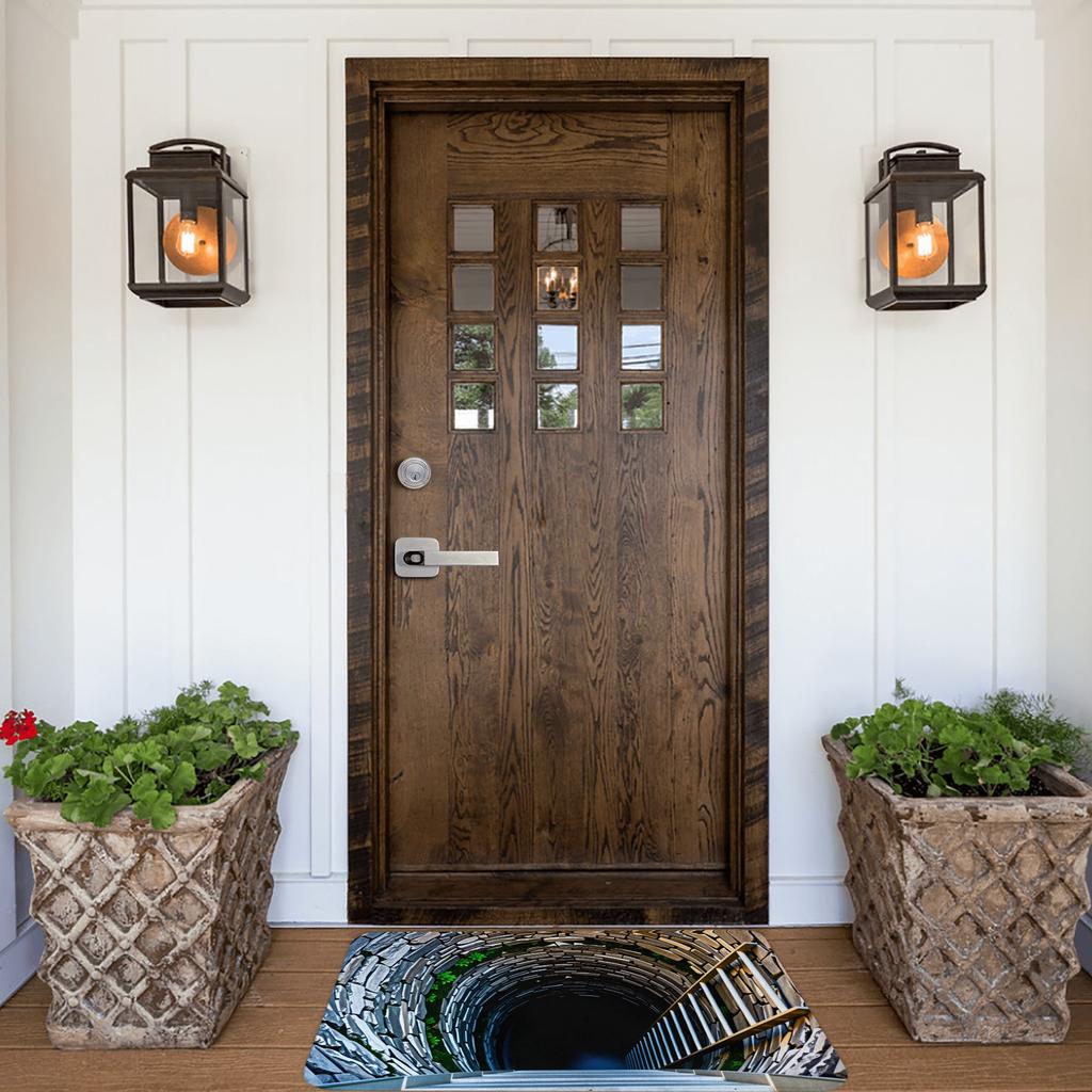 3D Trap Rock Deep Pit Pattern Doormat Mat Anti-Slip Bath Kitchen Toilet Rug Carpet 40*60cm
