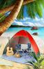 Simple Beach for 1 Sunshade for Indoor Sports Day Camping Perfect for Disaster and Outdoor Japanese Instructions Carry Bag Included Pop-up Tent,