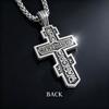HNSP 316L Stainless Steel Orthodox Cross Jesus Necklace Chain Pendant For Men  Religious Vintage Accessories