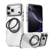 Magnetic Snap-on Case IPhone 17 Pro Max With 360 Rotating Kickstand Matte Finish Shockproof TPUPC Metal Magnet