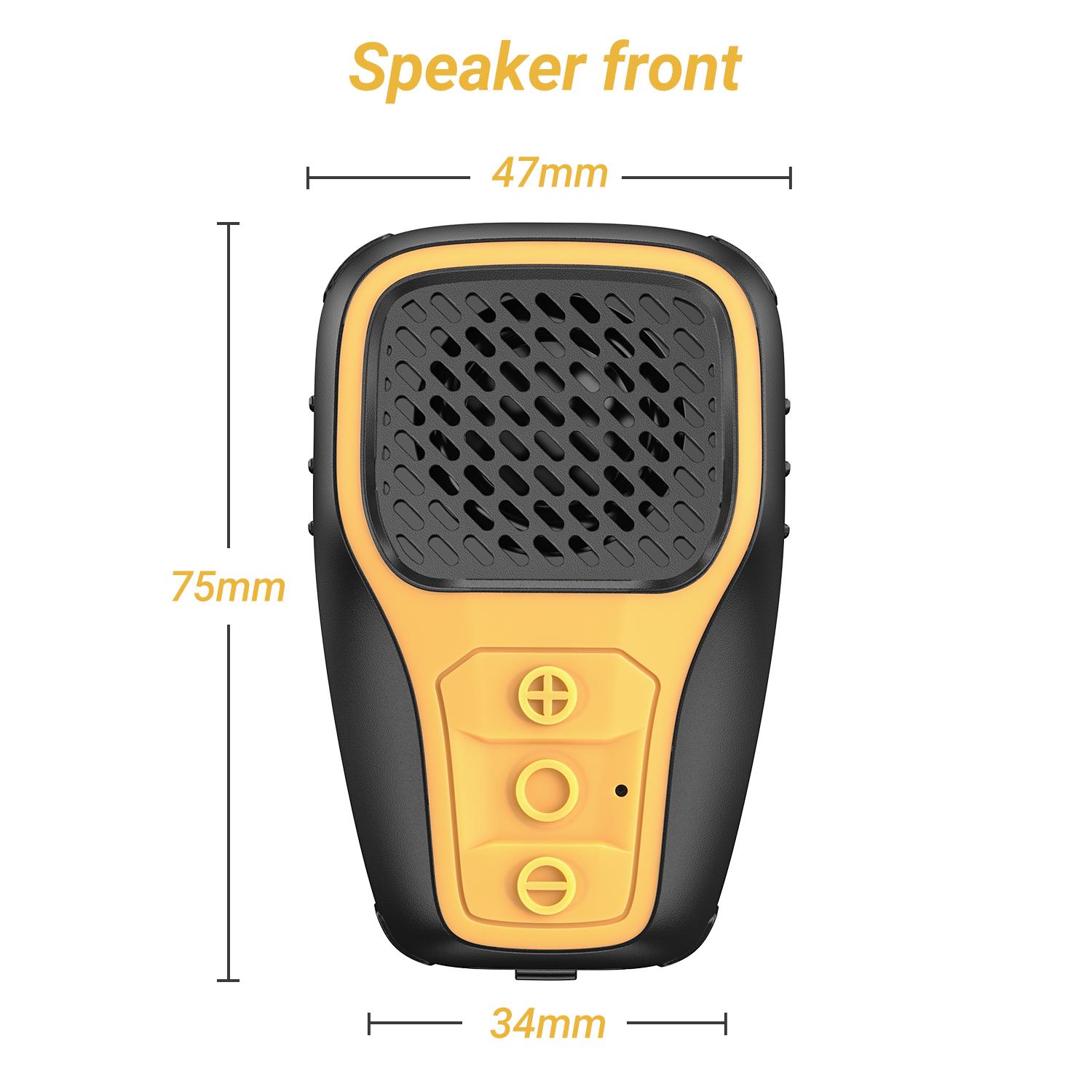 

Sounderlink mini clip-on portable Bluetooth speaker hand-free call built-in noise cancelling Mic IP67 waterproof Gym accessories 1.5