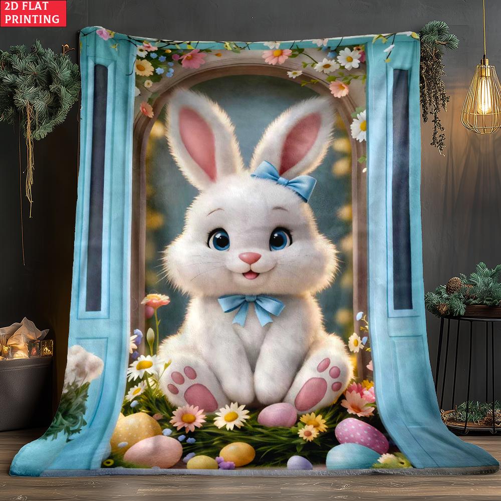 Climbing Bunny thin Flannel Blanket for Bedrooms,Living Rooms,Sofas Blankets,Lunch Breaks,Picnics,blankets fluffy custom blanket