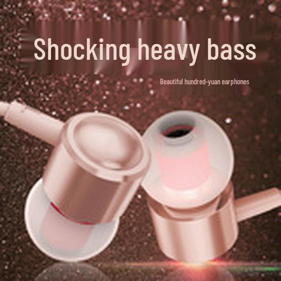 Turbine Heavy Bass In-Ear Headphones with Microphone and Wire Control - Universal for Mobile Phones