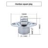 316 Stainless Steel Yacht Marine Stern Water Plug with Diamond Thread