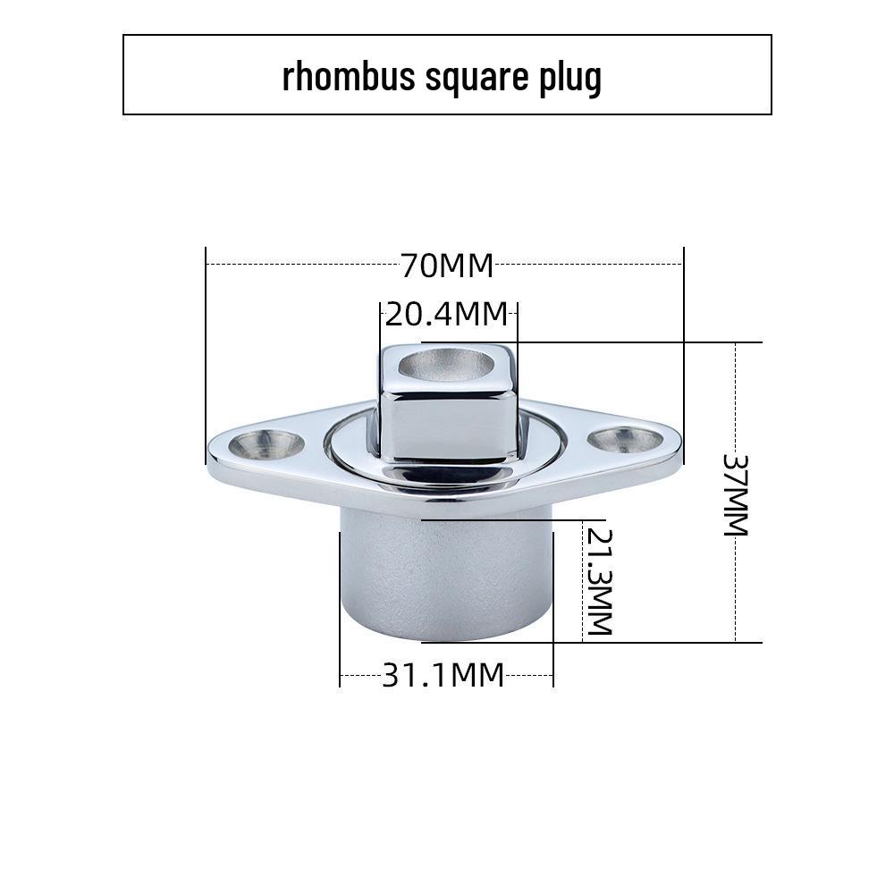 316 Stainless Steel Yacht Marine Stern Water Plug with Diamond Thread