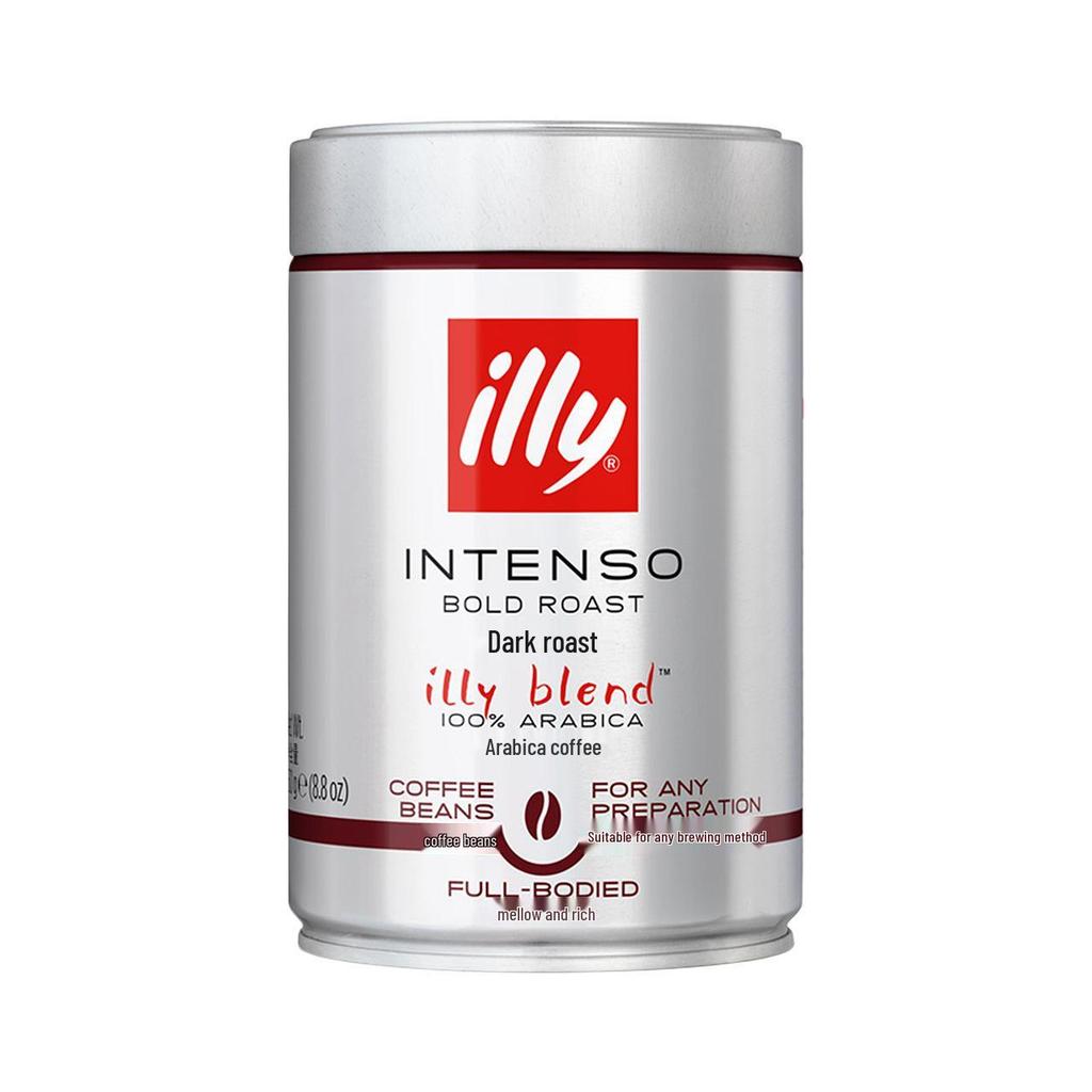 Illy Medium/Dark Roast Italian Espresso Arabica Coffee Beans, 250g Can