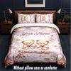 Teddy Bear Theme Custom Text Or Name 3Pcs Bedding Set,1 Flat Sheet & 2 Pillowcases Personalized Home Bedding