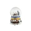 Castle In the Sky Crystal Music Box: Glowing Snowfall Ornament for Christmas & Children's Day