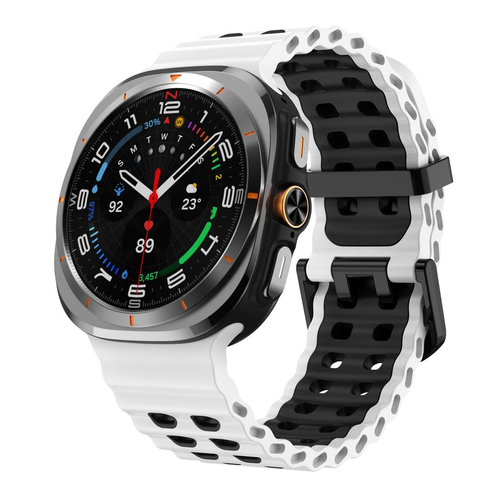 Original Straps For Samsung Galaxy Watch Ultra 47mm Accessories Marine Sport silicone Bracelet correa Galaxy Watch 7 ultra Band