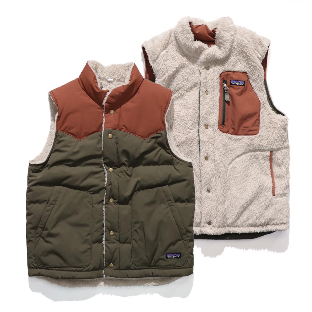 

27588 Reversible Bivy Down Vest Cold Boa Basin Green [Patagonia] Men s Jacket, Outerwear, Vest, Protection, (XL, (BSNG))