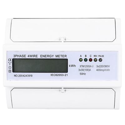 Digitaler 3-Phasen 4-Leiter 7P DIN-Schienen Stromzähler Elektronischer kWh-Zähler(30(100)ZU)