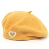New autumn and winter wool beret women's pearl love rhinestone French face small warm painter hat